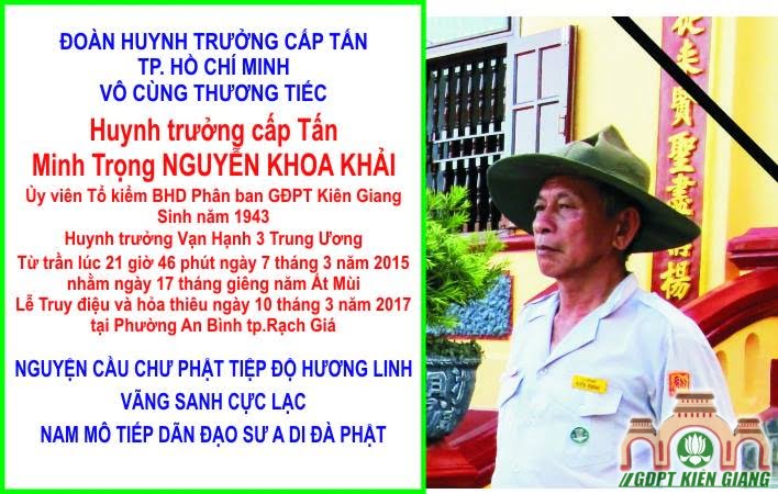 Tưởng Niệm Huynh Trưởng cấp Tấn Minh Trọng Nguyễn Khoa Khải